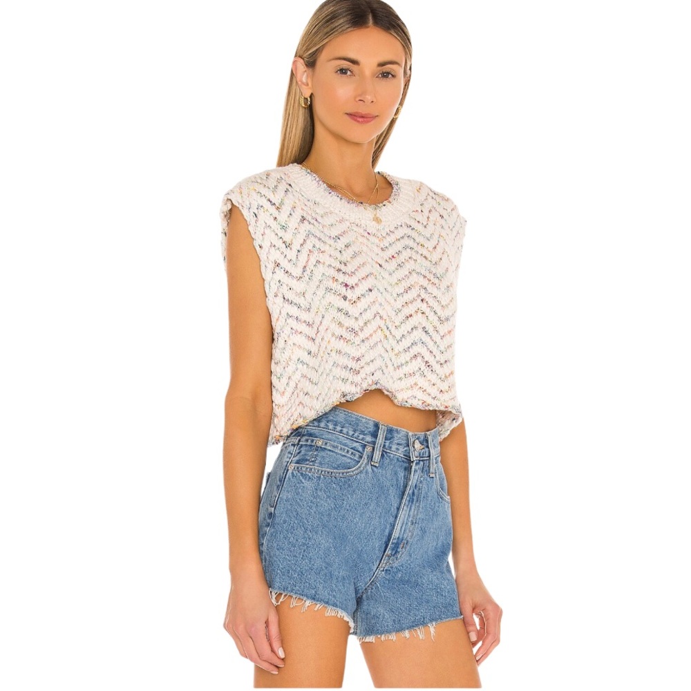 Free People‎ Lucy Chunky Knit Sleeveless Tank Sweater Vest Women’s Size Large